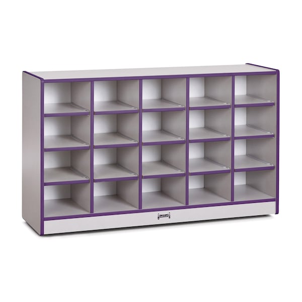 Jonti-Craft Rainbow Accents 20 Cubbie-Tray Mobile Storage, without Trays, Purple 0420JCWW004 - main